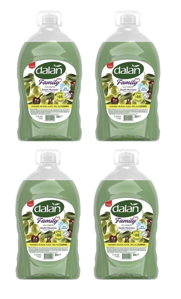 Dalan Family Zeytin Mucizesi Sıvı Sabun 3 L x 4 Adet ürün görseli 1