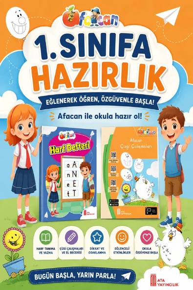 1. Sınıf Okula Hazırlık Çizgi Çalışmaları-Harf Defteri ürün görseli 1