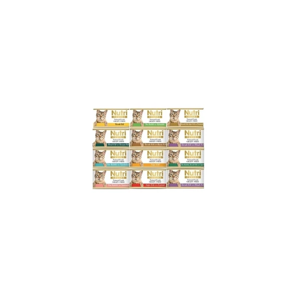 Nutri Feline Tahılsız Karışık Yaş Kedi Maması 12 x 70 gr Özel Paket ürün görseli 1