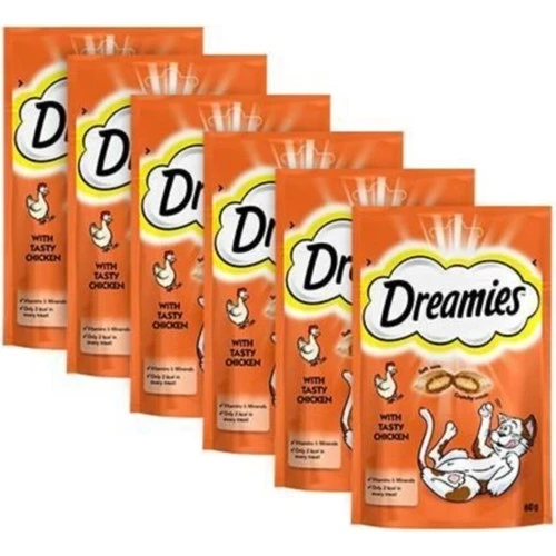 Dreamies Tavuklu Kedi Ödül Maması 60 Gr x 6 Adet - 6’lı Avantaj Paketi ürün görseli 1