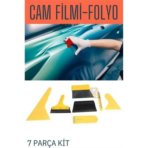 ModaCar Cam Filmi ve Folyo Uygulama Kiti 7 Parça Duvar Kağıdı Vinil Uygulama Kiti ürün görseli 1