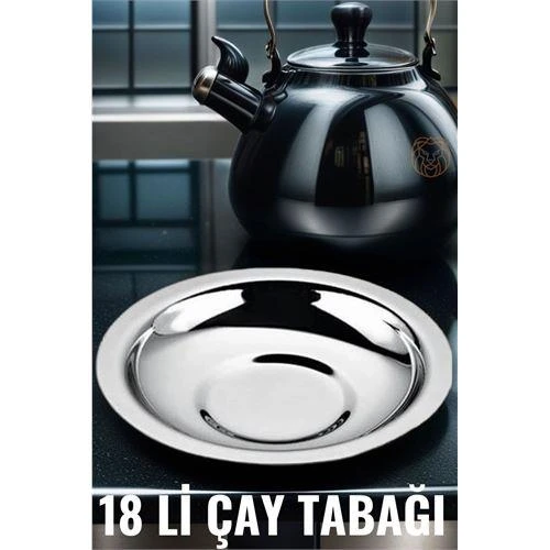 ModaCar 18 li Metal Çay Tabağı Veneta Design Seti ürün görseli 1