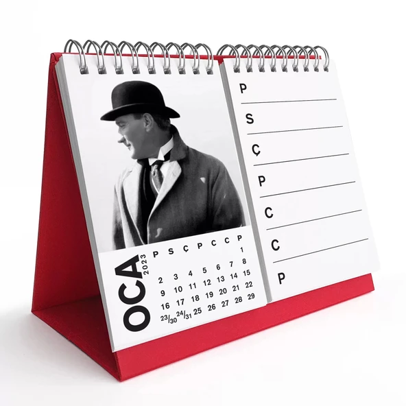 Haftalık Planlamalı Atatürk Masa Takvimi Atatürk Takvimi 2026 Takvim ve Haftalık Planlama İkisi Bir Arada ürün görseli 1