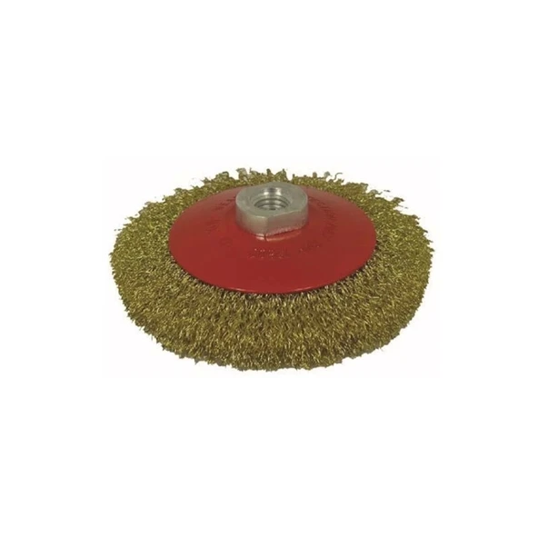 Mey İthalat® Partner 03033 M14 Vidalı  Sarı Telli Fırça 125 mm ürün görseli 1
