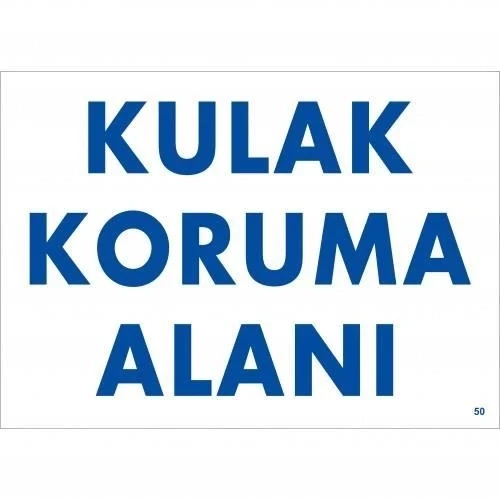 Mey İthalat® Kulak Koruma Alanı Uyarı Levhası 25x35 KOD:50 ürün görseli 1