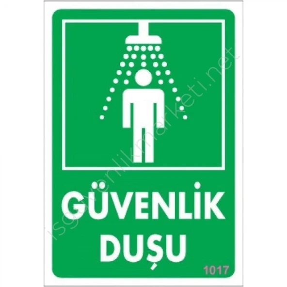 Mey İthalat® Güvenlik Duşu Uyarı Levhası 17,5x25 KOD:1017 ürün görseli 1