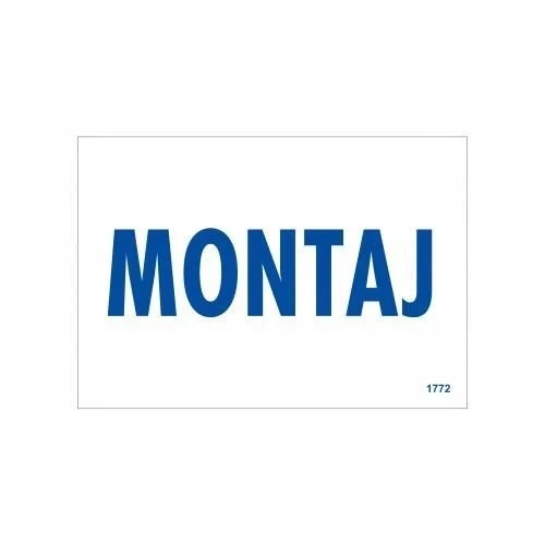 Mey İthalat® Montaj Uyarı Levhası 17,5x25 KOD:1772 ürün görseli 1
