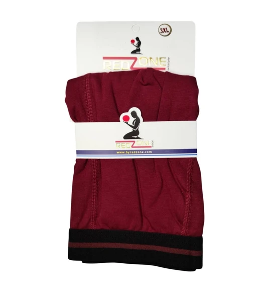 Erkek Büyük Beden Battal Boy Likralı Boxer Bordo ürün görseli 1