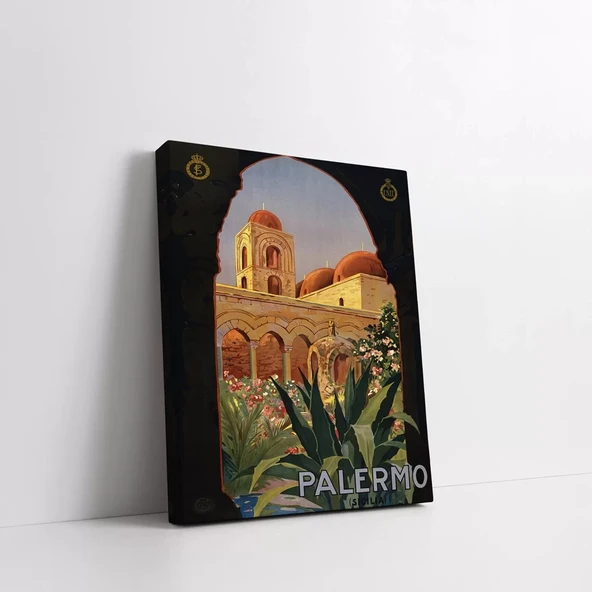Palermo Vintage Kanvas Tablo - Resim 2