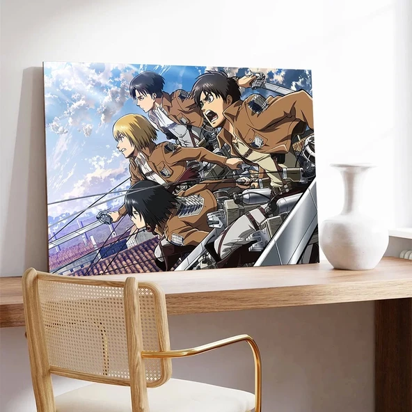 Attack On Titan Toplu Kanvas Tablo - Resim 3