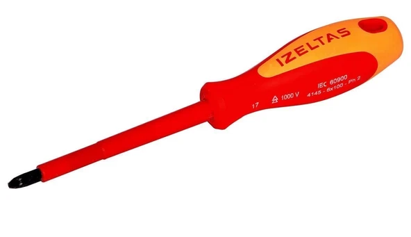 Mey İthalat® İzeltaş 4145 6X100 İzoleli Yıldız Uçlu Tornavida ürün görseli 1