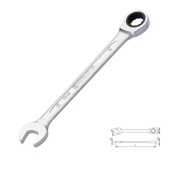 Mey İthalat® İzeltaş 0340 Cırcır Kombine Anahtar 19 mm ürün görseli 1