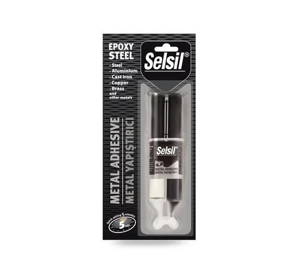 Mey İthalat® Selsil Epoksi Metal Yapıştırıcı Enjektör 5 Dakika 28 Gr ürün görseli 1