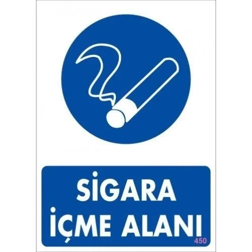 Mey İthalat® Sigara İçme Alanı Uyarı Levhassı 25x35 KOD: 450 ürün görseli 1