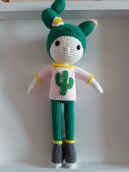 Kaktüs Bebek Amigurumi Organik Oyuncak ürün görseli 1
