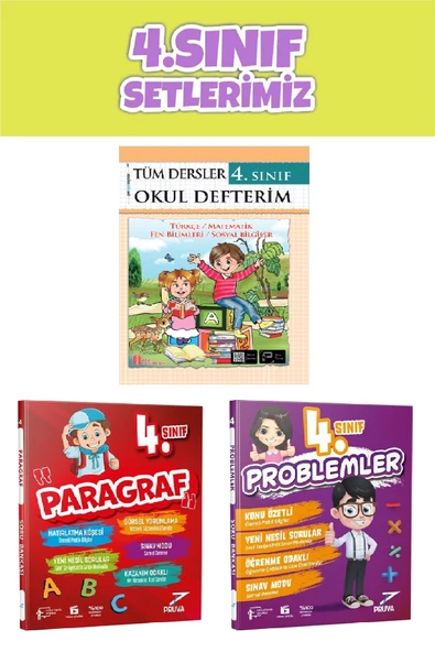 4.Sınıf Okul Defterim+Paragraf+Problem Kitabı ürün görseli 1