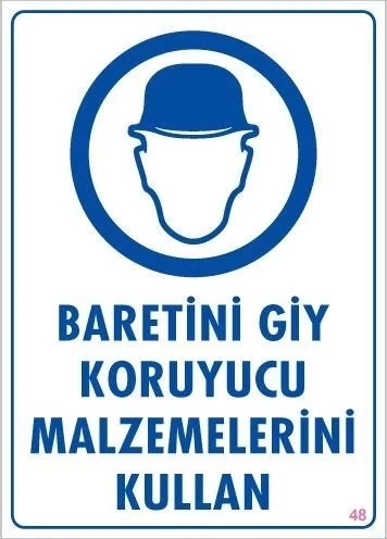 Mey İthalat® Baret Giy Uyarı Levhası 25x35 KOD:48 ürün görseli 1
