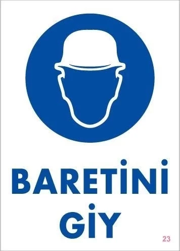 Mey İthalat® Baret Giy Uyarı Levhası 25x35 KOD:23 ürün görseli 1