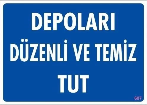 Mey İthalat® Depolama Uyarı Levhası 25x35 KOD:607 ürün görseli 1