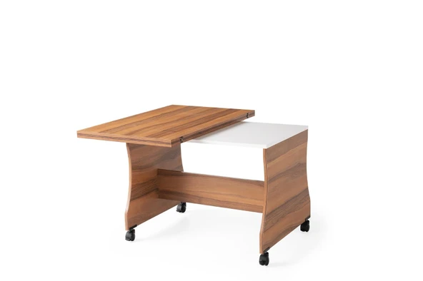 Bade Tekerlekli Açılır Orta Sehpa 60*95cm Demonte - Resim 5