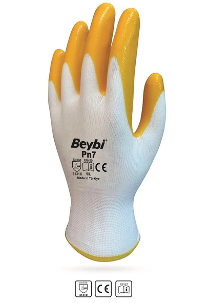 Mey İthalat® Beybi PN7 No:9 Sarı Nitril Eldiven ürün görseli 1