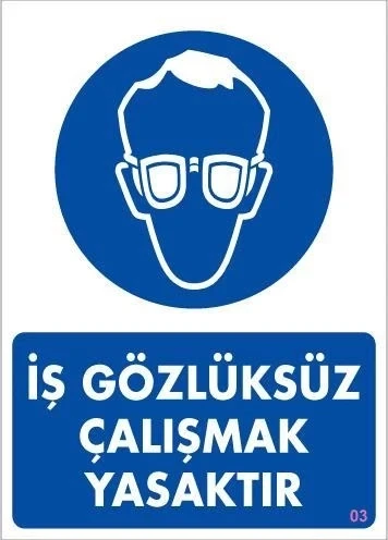 Mey İthalat® İş Koruyucu Takınız Uyarı Levhası 25x35 KOD:3 ürün görseli 1