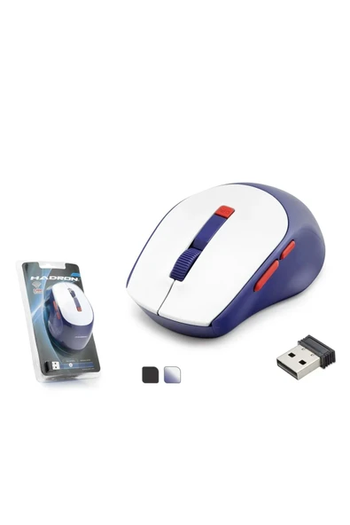 Hadron Hdx3408 Wireless Mouse 600/1600Dpi MAVİ-BEYAZ ürün görseli 1