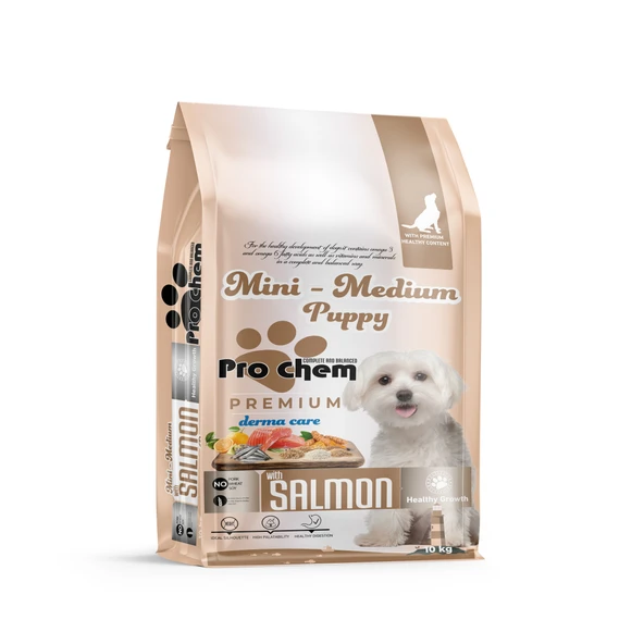 Pro Chem Mini Medium Somonlu Yavru Köpek Maması 10 KG ürün görseli 1