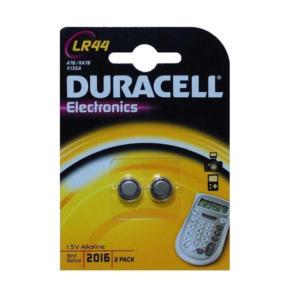 Mey İthalat® Duracell LR44/AG13/A76 1.5 Volt Alkalin Pil 2'li Paket ürün görseli 1
