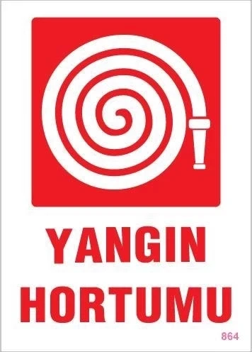 Mey İthalat® Yangın Hortumu Uyarı Levhası 25x35 KOD:864 ürün görseli 1