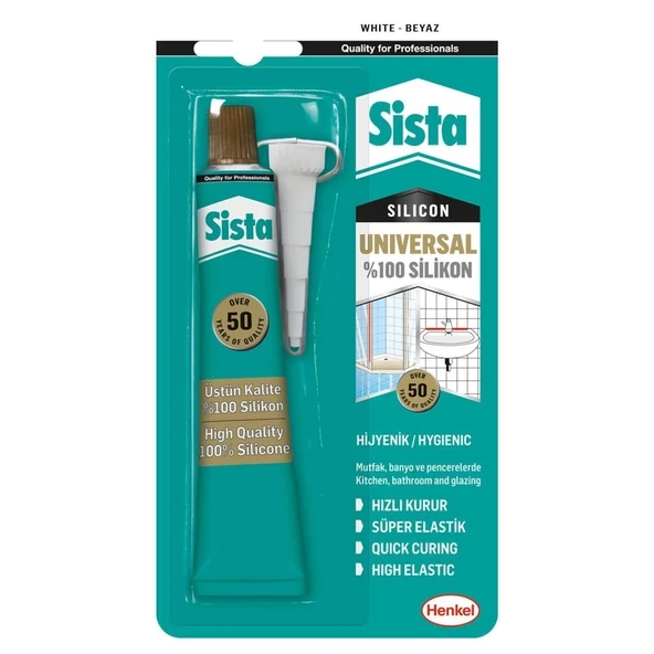 Mey İthalat® Sista Üniversal Silikon Tüp 50 Gr Beyaz ürün görseli 1