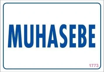 Mey İthalat® Muhasebe Uyarı Levhası 17,5x25 KOD:1773 ürün görseli 1