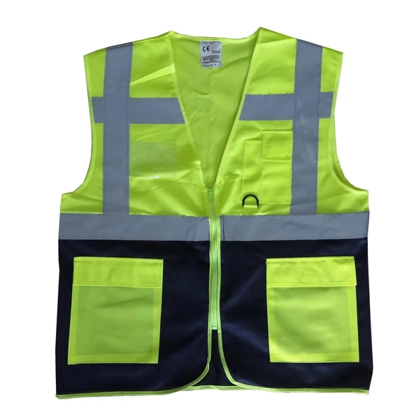 Mey İthalat® Yönetici İkaz Yeleği Sarı/Lacivert M Beden ürün görseli 1