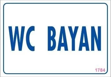 Mey İthalat® WC Uyarı Levhası 17,5x25 KOD:1784 ürün görseli 1
