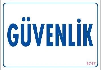Mey İthalat® Güvenlik Uyarı Levhası 17,5x25 KOD:1717 ürün görseli 1