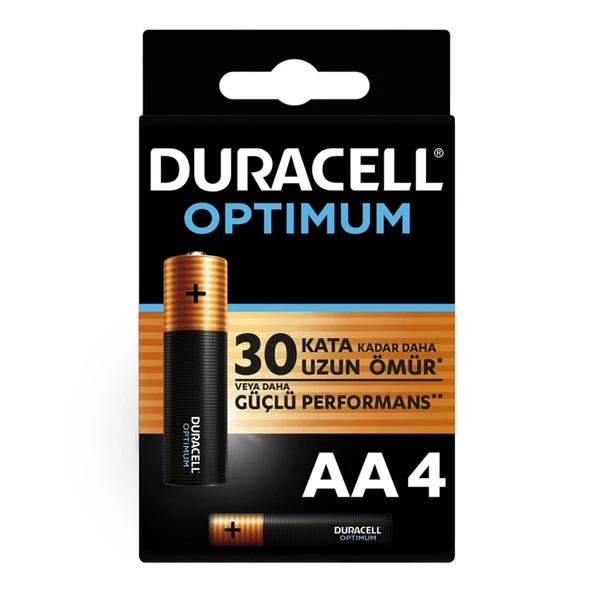Mey İthalat® Duracell Optimum Alkalin Pil AA 4'' lü Paket ürün görseli 1