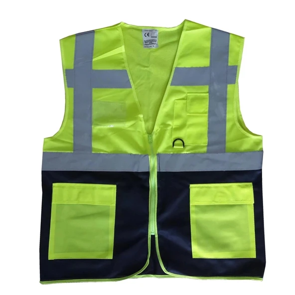 Mey İthalat® Yönetici İkaz Yeleği Sarı/Lacivert XXL Beden ürün görseli 1