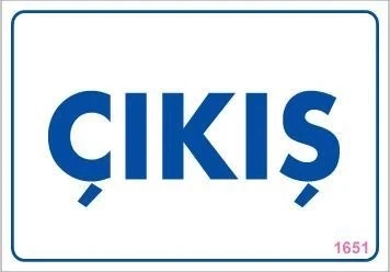 Mey İthalat® Çıkş Uyarı Levhası 17,5x25 KOD:1651 ürün görseli 1