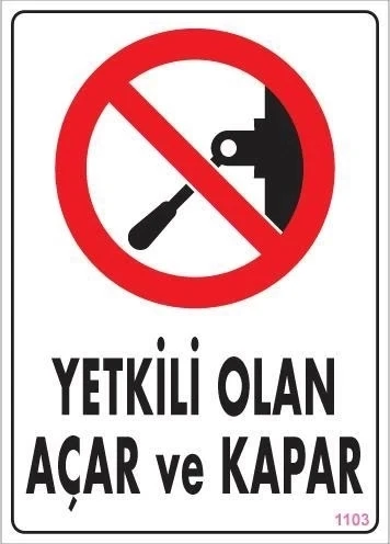 Mey İthalat® Yetkili Elektrik Uyarı Levhası 25x35 KOD:1103 ürün görseli 1