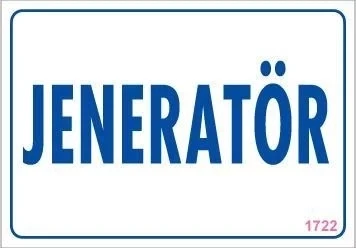 Mey İthalat® Jeneratör Uyarı Levhası 17,5x25 KOD:1722 ürün görseli 1