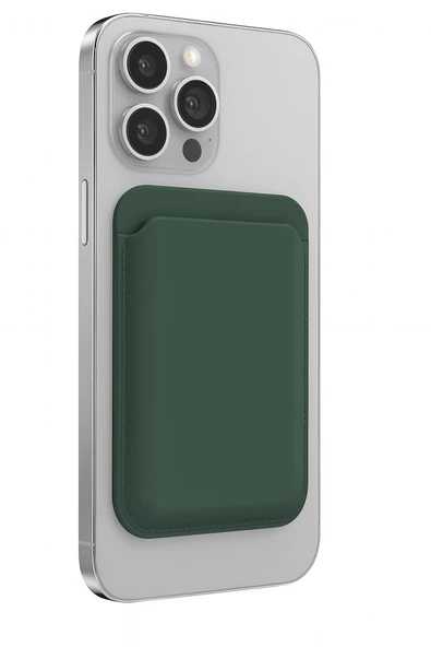 iPhone 12 Pro Max Pocka Magsafe Cüzdan Charcoal Green ürün görseli 1