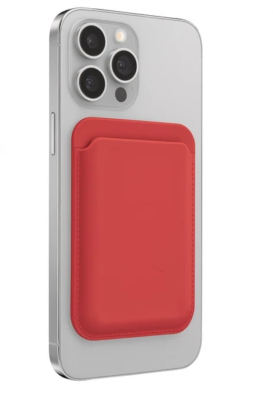 iPhone 14 Pro Max Pocka Magsafe Cüzdan Dusty Chili Red ürün görseli 1