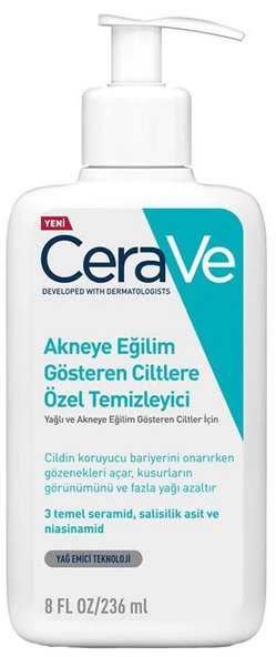 CeraVe Akneye Eğilim Gösteren Ciltler İçin Temizleyici 236ml ürün görseli 1