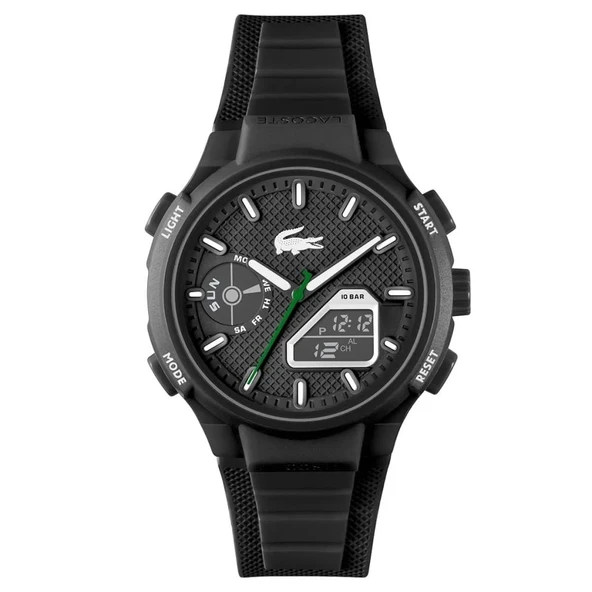 LACOSTE LAC2011365 SİYAH SİLİKON KORDON ANALOG/DİJİTAL ERKEK KOL SAATİ ürün görseli 1