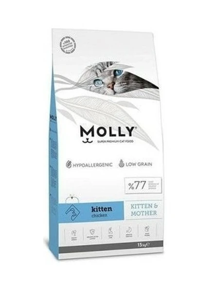 Molly Tavuk Etli Açık Yavru Kedi Maması 1 Kg ürün görseli 1