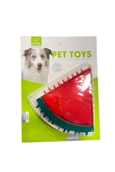 Nunbell Tropik Meyve Aromalı Suda Batmaz Karpuz Köpek Oyuncağı 11 Cm ürün görseli 1
