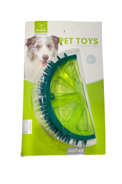 Nunbell Tropik Meyve Aromalı Suda Batmaz Limon Köpek Oyuncağı 11 Cm ürün görseli 1