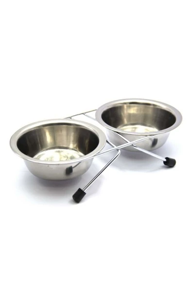 Nunbell Çelik Kedi Köpek Mama Kabı Ikili 21 Cm ürün görseli 1