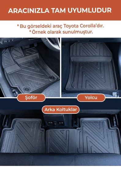 Havuzlu 4d Siyah Paspas Takımı,Chery-Tıggo 7 Pro 2020 Ve Sonrası 4d Havuzlu Paspas+Araç Kokusu Hediye ürün görseli 1