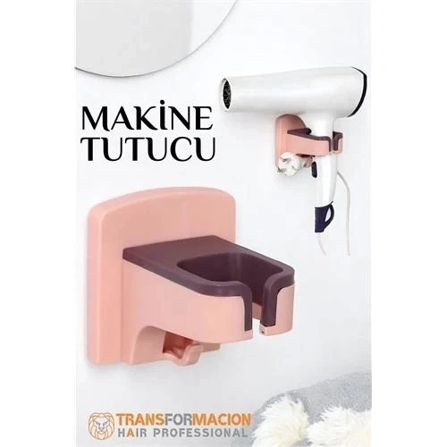 Saç Kurutma Makinesi Tutucu Pratik Yapışma PEMBE ürün görseli 1